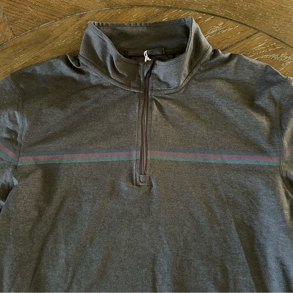 NWT MARINE LAYER Weekend Sport 1/4 Zip Pullover
Multicolor Stripe Gray SZ Medium - Picture 5 of 8